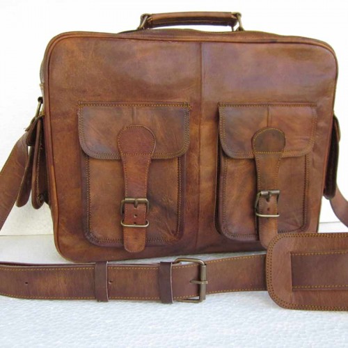 Vintage Goat Leather Carry Bag
