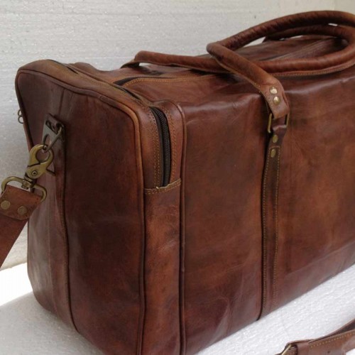 Vintage Leather Duffel Bag