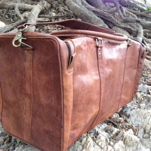 Vintage Leather Duffel Bag