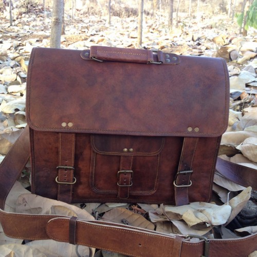 Vintage Goat Leather Satchel